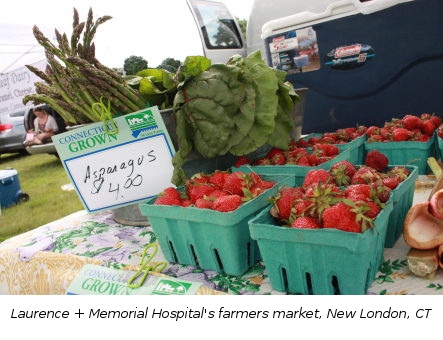 Laurence + Memorial Hospital's farmers market, New London, CT